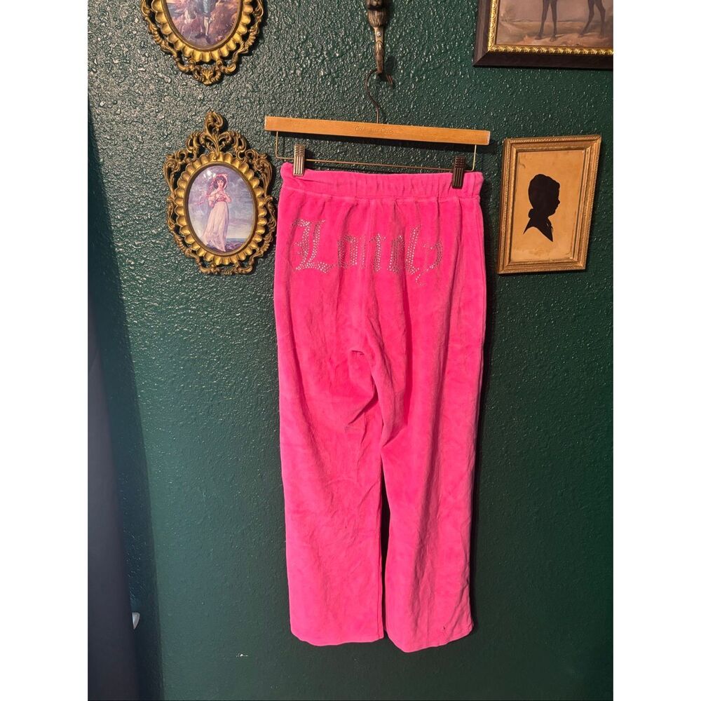 Lonely Ghost Pink Velour Sweatpants Sz Small